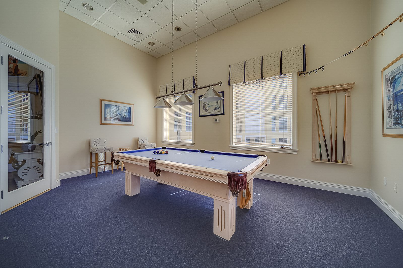Clubhouse billiards room