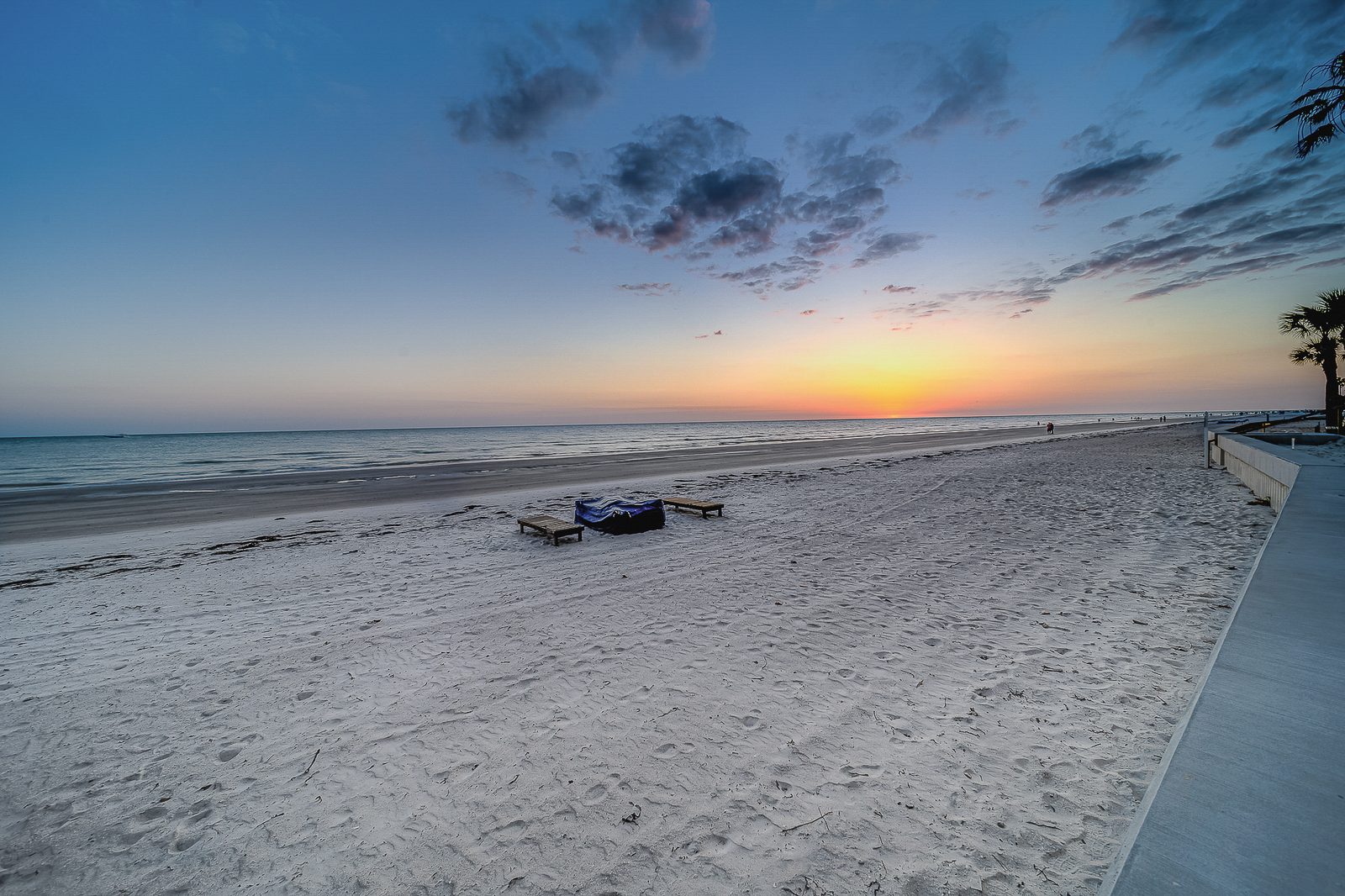 Sunset on the Gulf beach